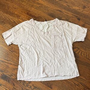 Casual Beige Short Sleeve Tee